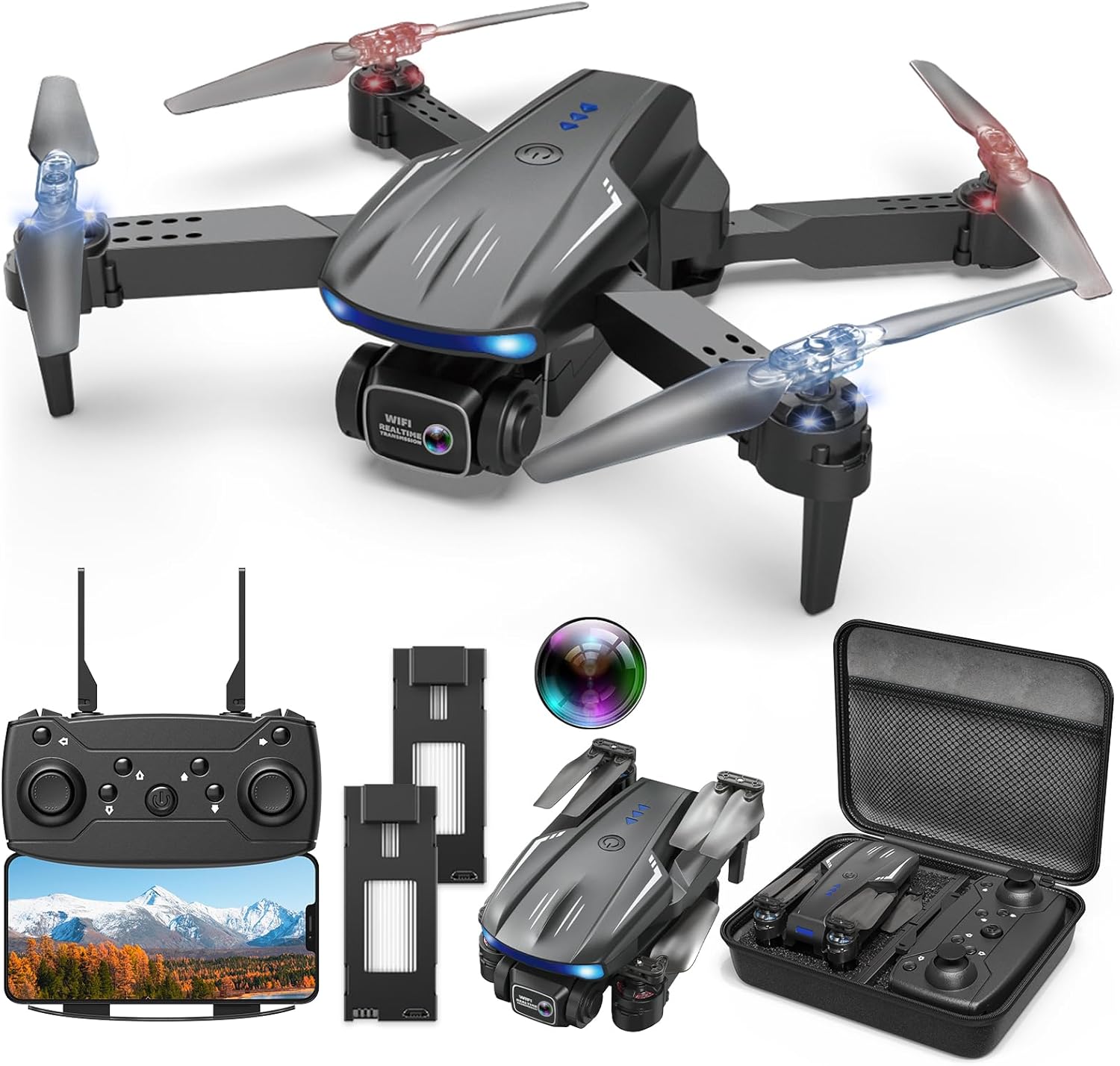 Foldable HD FPV Mini Drone for Kids & Adults