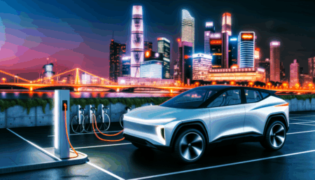 alt_text: Sleek Zeekr 7X electric SUV in an urban evening setting, with city lights and modern lifestyle elements.
