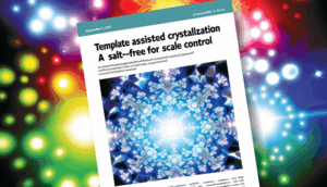 alt_text: Cover for "Template Assisted Crystallization Explained," featuring vibrant crystalline structures and templates.