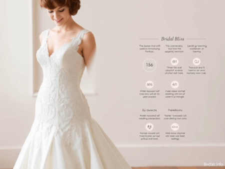 alt_text: Elegant infographic titled "Bridals Info" with wedding planning tips, trends, and vendor recommendations.